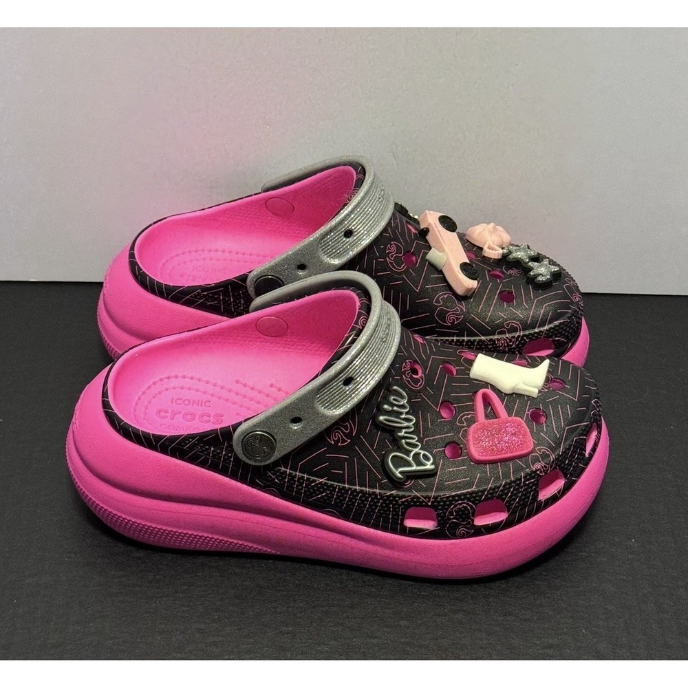 Crocs X Barbie Crush Platform Clog Limited Edition Black Pink, Women 7 / Men 5 - Picture 5 of 11